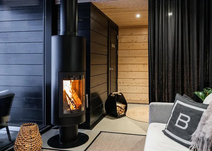 Log Modern Interior بيت للعطل *