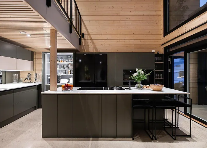 Log Modern Interior بيت للعطل روفانييمي